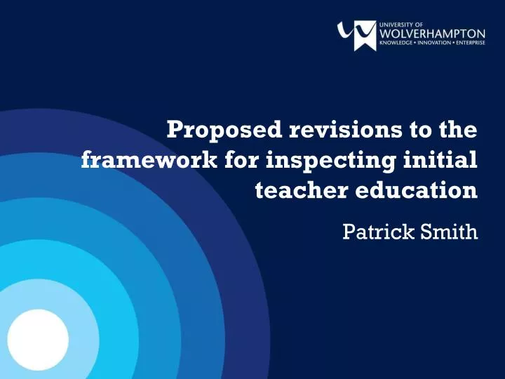 proposed revisions to the framework for inspecting initial teacher education