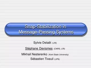 Snap-Stabilization in Message-Passing Systems