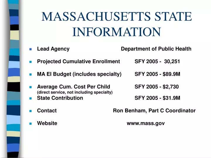 massachusetts state information