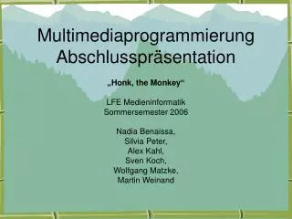 multimediaprogrammierung abschlusspr sentation