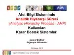 AHP Nedir? - slide 1