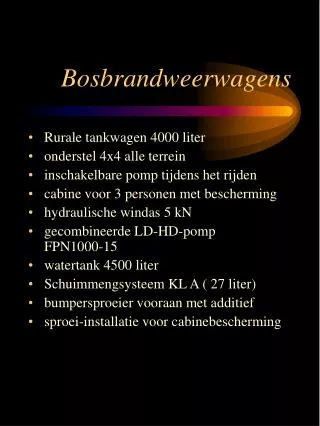 bosbrandweerwagens