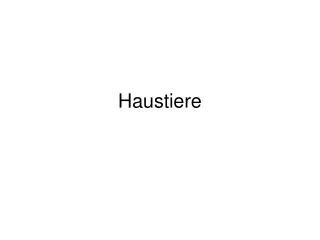 haustiere