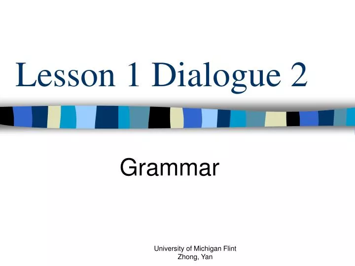 lesson 1 dialogue 2