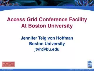 Access Grid Conference Facility At Boston University