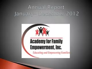 Annual Report January- December 2012