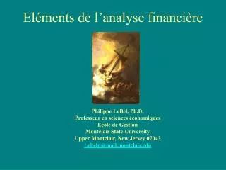 el ments de l analyse financi re