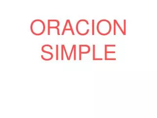 oracion simple