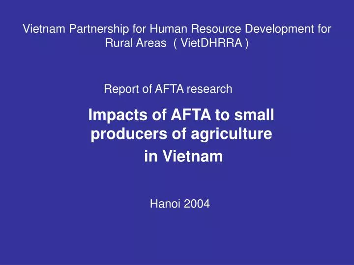 vietnam partnership for human resource development for rural areas vietdhrra