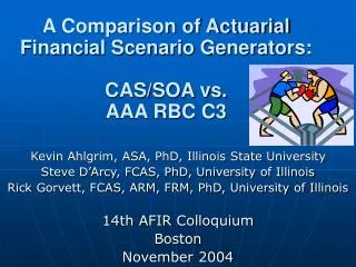 A Comparison of Actuarial Financial Scenario Generators: CAS/SOA vs. AAA RBC C3
