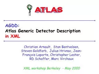 AGDD: Atlas Generic Detector Description in XML