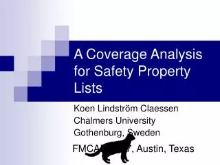 A Coverage Analysis for Safety Property Lists