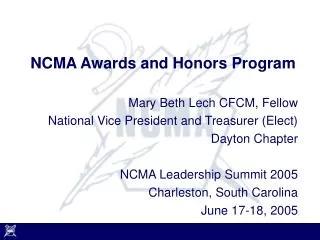 NCMA Awards and Honors Program