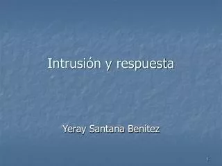 intrusi n y respuesta