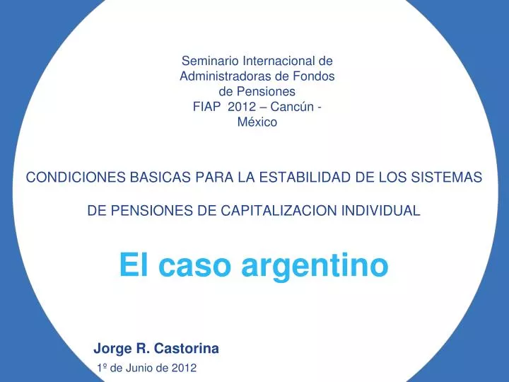 condiciones basicas para la estabilidad de los sistemas de pensiones de capitalizacion individual