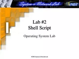 Lab #2 Shell Script