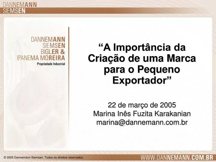 a import ncia da cria o de uma marca para o pequeno exportador