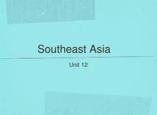 Southeast Asia