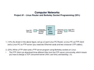 Computer Networks Project #1 - Linux Router and Berkeley Socket Programming (20%)