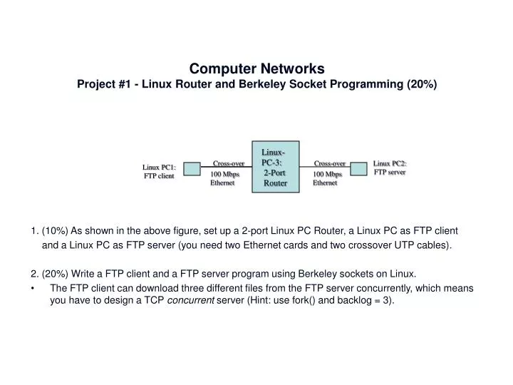 computer networks project 1 linux router and berkeley socket programming 20