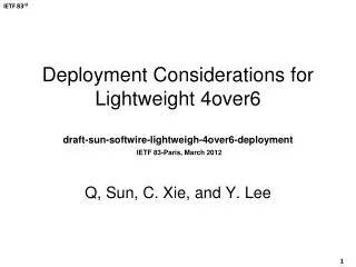 Q, Sun, C. Xie, and Y. Lee