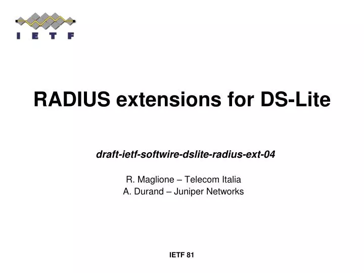 radius extensions for ds lite