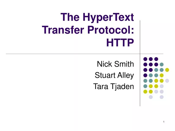 the hypertext transfer protocol http
