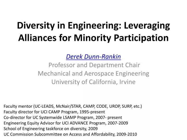 diversity in engineering leveraging alliances for minority participation