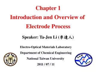 Electro-Optical Materials Laboratory Department of Chemical Engineering