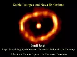 Stable Isotopes and Nova Explosions