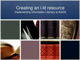 Creating an i-lit resource