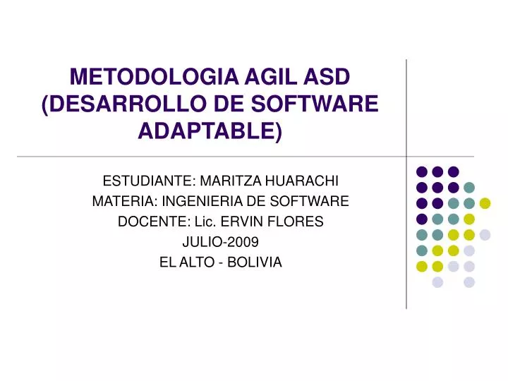 metodologia agil asd desarrollo de software adaptable