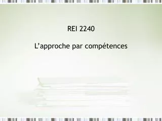 rei 2240 l approche par comp tences