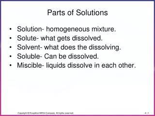 Parts of Solutions