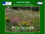 NATURA 2000 Bird areas in Slovakia