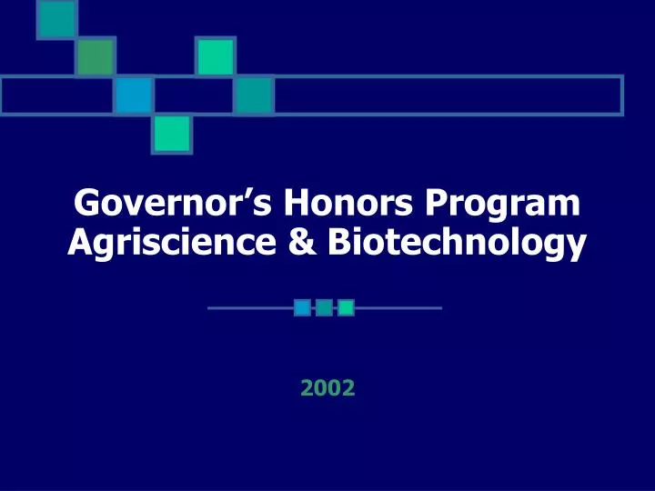 governor s honors program agriscience biotechnology