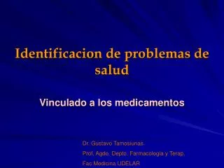 identificacion de problemas de salud