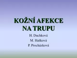 ko n afekce na trupu