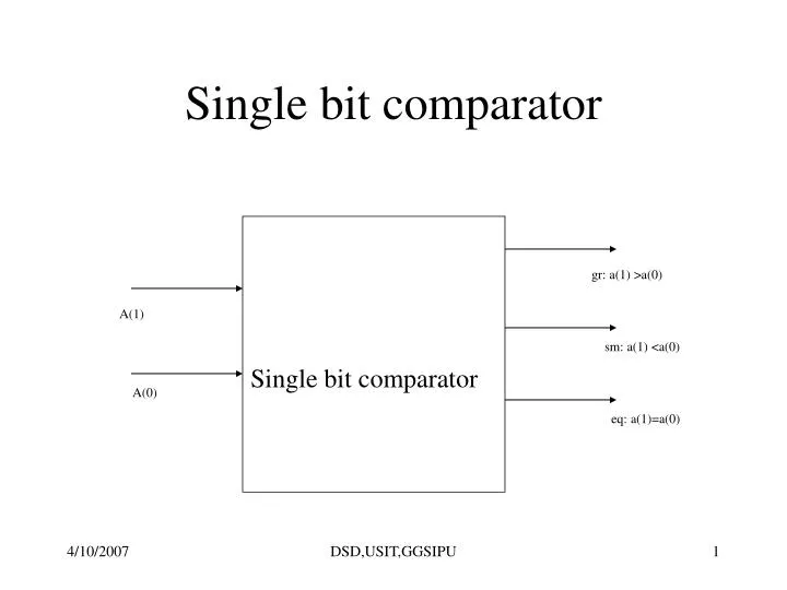 single bit comparator