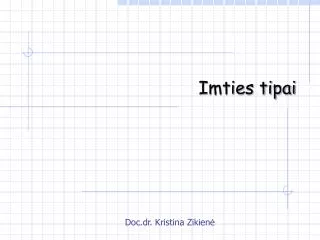imties tipai