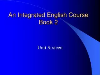 An Integrated English Course Book 2
