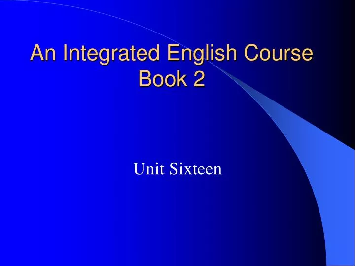 an integrated english course book 2