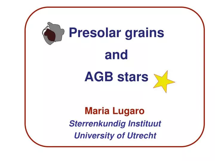 presolar grains and agb stars