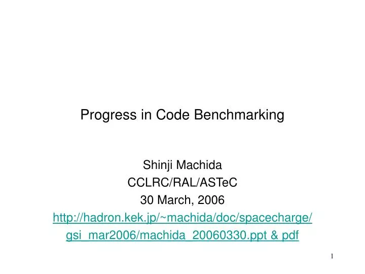 progress in code benchmarking
