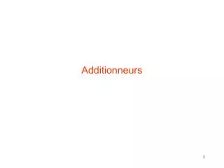 additionneurs