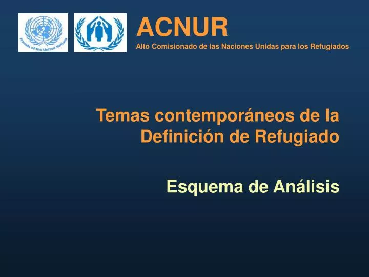 acnur alto comisionado de las naciones unidas para los refugiados