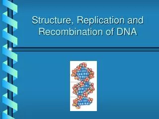 Structure, Replication and Recombination of DNA
