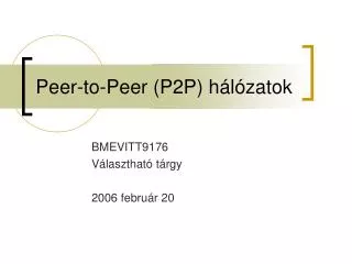 peer to peer p2p h l zatok