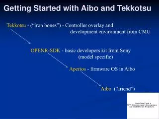 Getting Started with Aibo and Tekkotsu