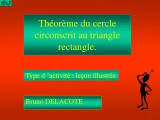 th or me du cercle circonscrit au triangle rectangle